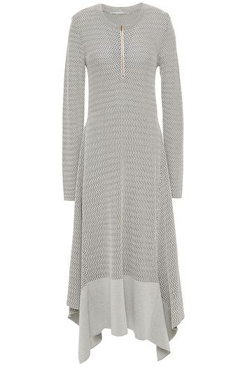 STELLA MCCARTNEY Midikleid aus Jacquard-Strick aus einer Wollmischung