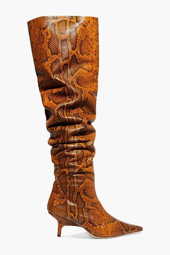 REJINA PYO Ashley snake-effect leather over-the-knee boots