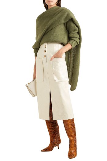 REJINA PYO Ashley snake-effect leather over-the-knee boots