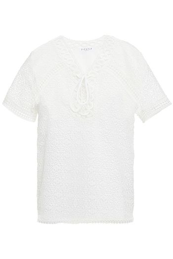 CLAUDIE PIERLOT Lace-up guipure lace top