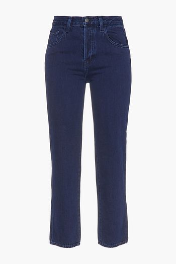 J BRAND Cropped high-rise straight-leg jeans