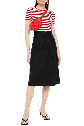 CLAUDIE PIERLOT Belted twill skirt