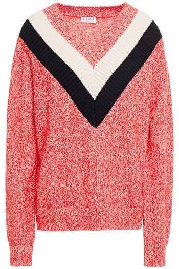 CLAUDIE PIERLOT Marled cotton-blend sweater
