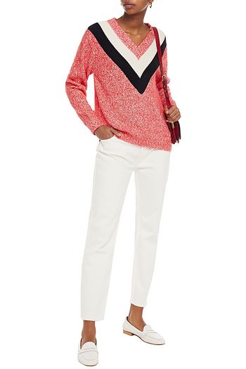 CLAUDIE PIERLOT Marled cotton-blend sweater