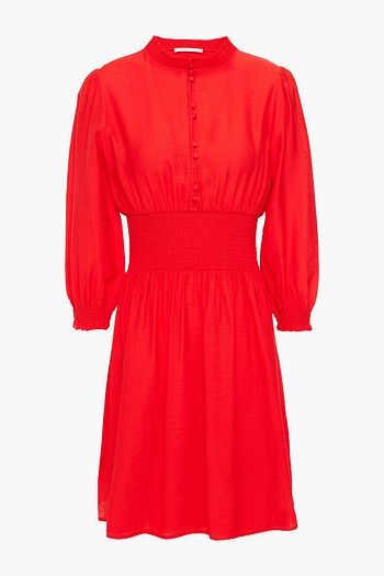MAJE Ritha shirred woven mini dress