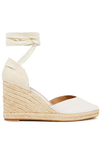 REFORMATION Cotton-canvas wedge espadrilles