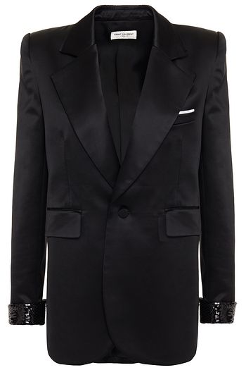 SAINT LAURENT Blazer aus Duchesse-Satin mit Pailletten