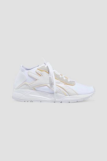 REEBOK X VICTORIA BECKHAM Bolton Sock stretch-knit, leather and suede sneakers
