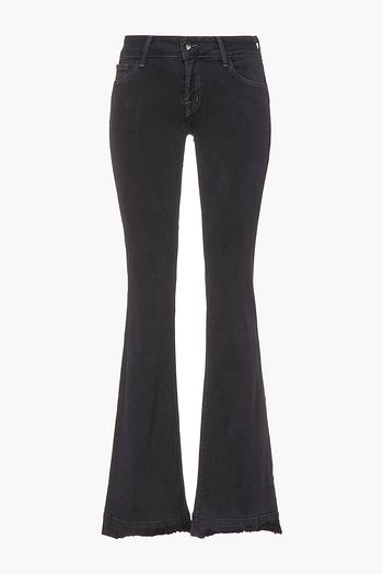 J BRAND Frayed low-rise flared jeans