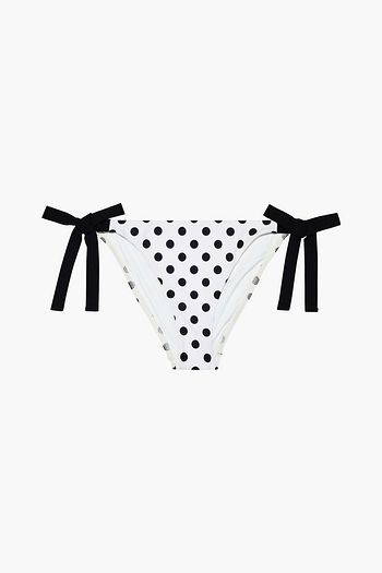 ZIMMERMANN Separates Sculpt bow-detailed polka-dot low-rise bikini briefs