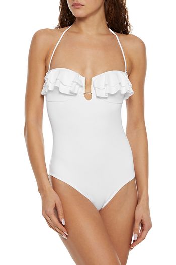 MELISSA ODABASH Corfu ruffled bandeau swimsuit