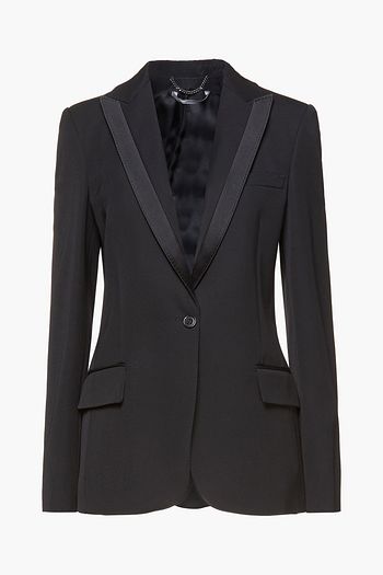 STELLA MCCARTNEY Blazer aus Woll-Twill mit Satinbesatz