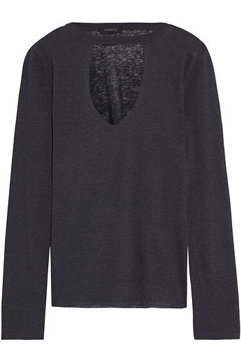 TWENTY MONTRÉAL Cutout slub jersey top