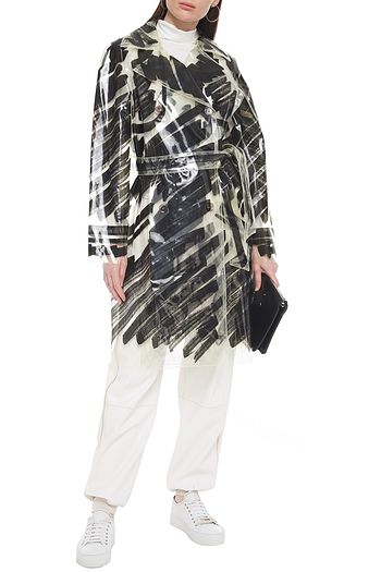 MOSCHINO Printed PVC trench coat