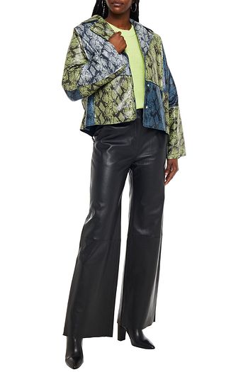 STAND STUDIO Megan leather wide-leg pants