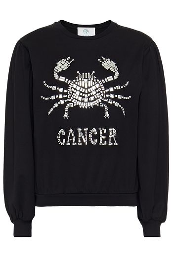 ALBERTA FERRETTI Love Me Starlight Cancer embellished organic cotton-jersey sweatshirt