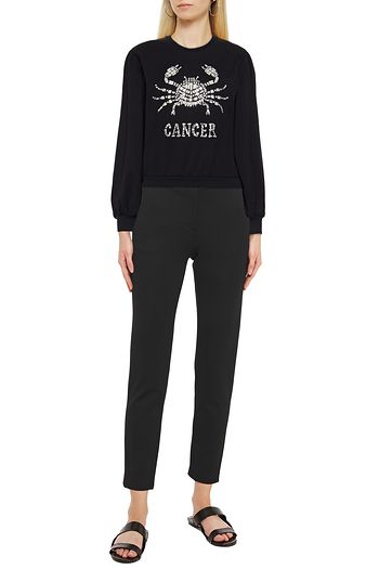 ALBERTA FERRETTI Love Me Starlight Cancer embellished organic cotton-jersey sweatshirt