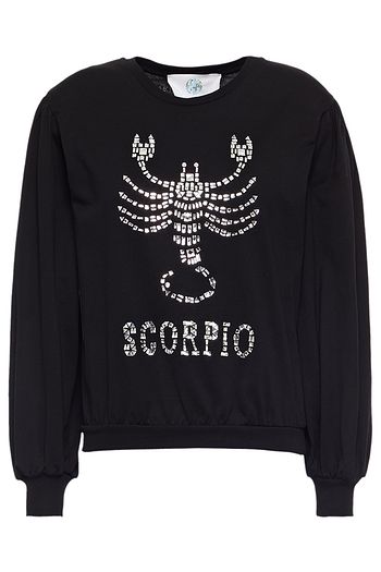 ALBERTA FERRETTI Love Me Starlight Scorpio embellished organic cotton-jersey sweatshirt