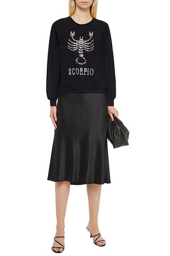 ALBERTA FERRETTI Love Me Starlight Scorpio embellished organic cotton-jersey sweatshirt