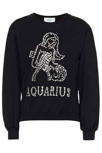 ALBERTA FERRETTI Love Me Starlight Aquarius embellished organic cotton-jersey sweatshirt