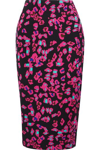 DIANE VON FURSTENBERG Kara printed cady pencil skirt