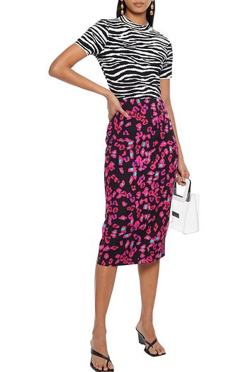 DIANE VON FURSTENBERG Kara printed cady pencil skirt