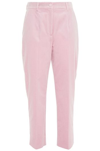 DOLCE & GABBANA Cropped Karottenhose aus Baumwollsamt