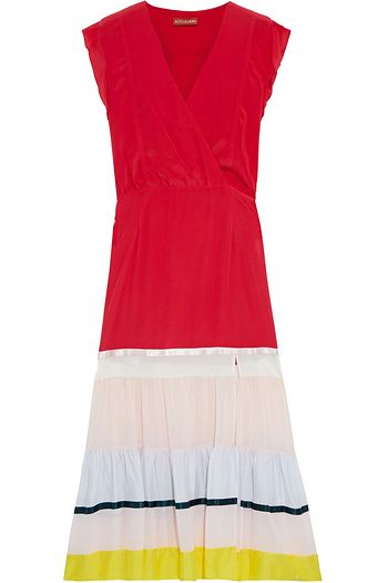 ALTUZARRA July wrap-effect crepe de chine and chiffon midi dress