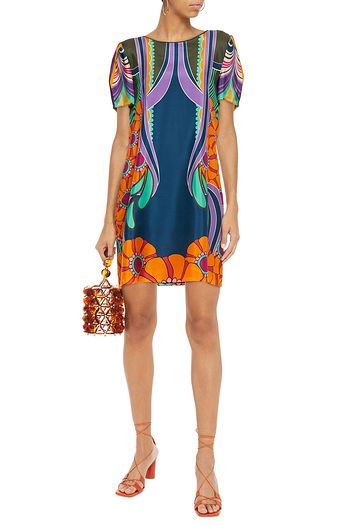 ALBERTA FERRETTI Printed silk mini dress