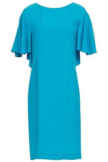 ALBERTA FERRETTI Ruffled crepe dress