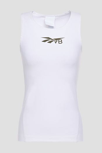 REEBOK X VICTORIA BECKHAM Printed stretch-jersey tank