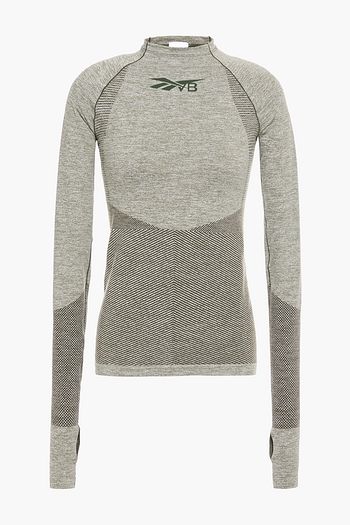 REEBOK X VICTORIA BECKHAM Reebok x Victoria Beckham mélange stretch-jacquard top