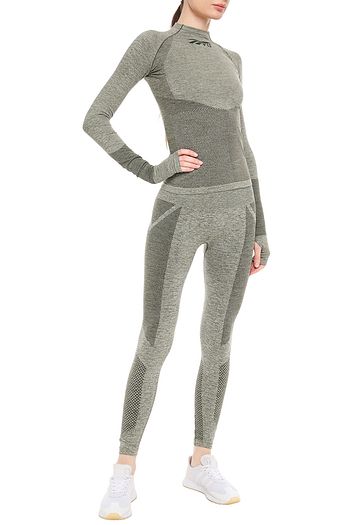 REEBOK X VICTORIA BECKHAM Reebok x Victoria Beckham mélange stretch-jacquard top