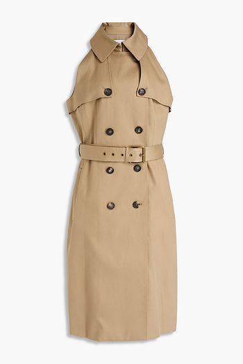 MICHAEL KORS COLLECTION ベルト付き コットンギャバジン ミディワンピース