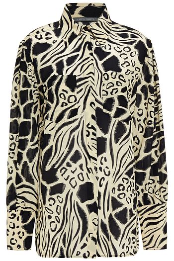 ALBERTA FERRETTI Printed silk crepe de chine shirt