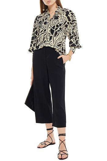 ALBERTA FERRETTI Printed silk crepe de chine shirt