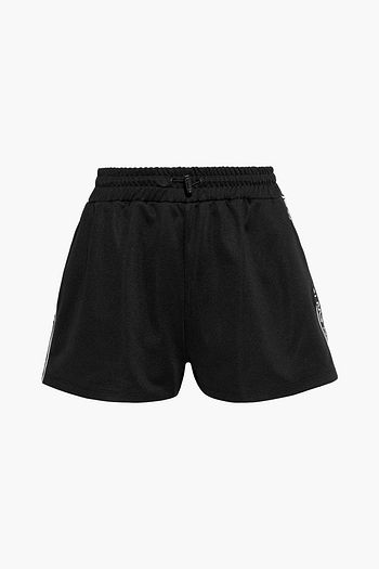 REDVALENTINO Grosgrain-trimmed jersey shorts