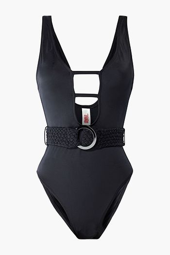 SOLID & STRIPED The Beatrice belted cutout swimsuit