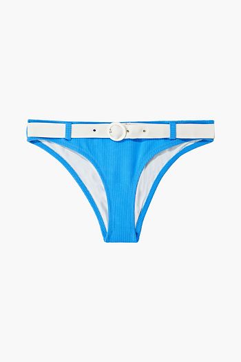 SOLID & STRIPED The Rachel belted stretch-corduroy low-rise bikini briefs