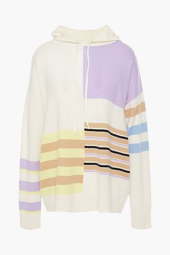 CHINTI & PARKER Color-block wool and cashmere-blend hoodie
