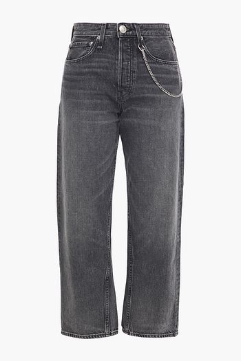 RAG & BONE Maya hoch sitzende Cropped Jeans mit geradem Bein und Kettenverzierung