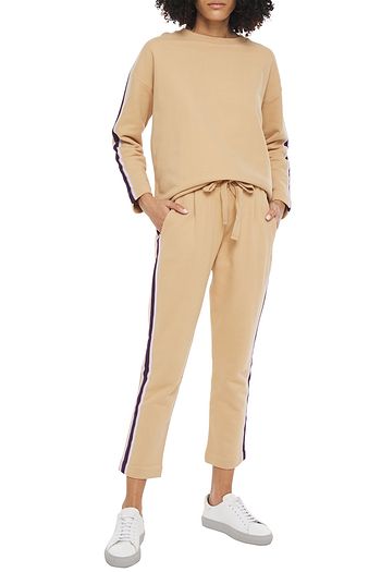 CHINTI & PARKER Striped French cotton-terry sweatshirt