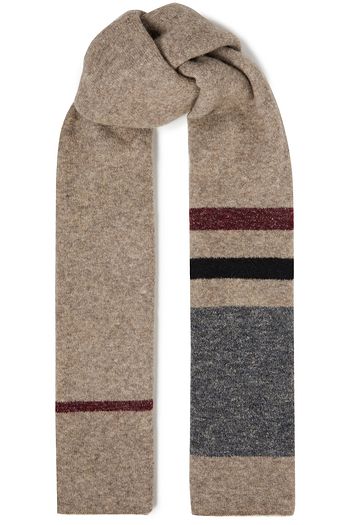 JAMES PERSE Striped mélange knitted scarf