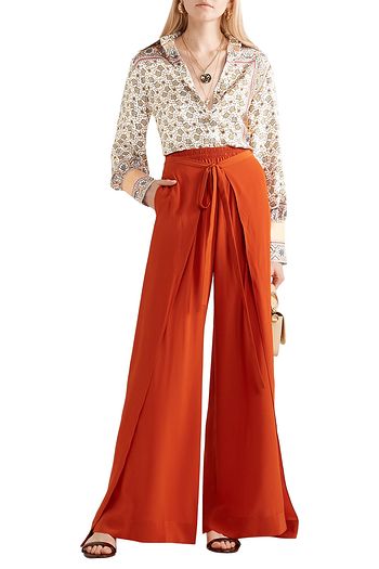 CHLOÉ Printed silk-twill shirt