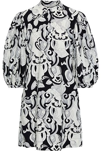 SEE BY CHLOÉ Gathered printed cotton-poplin mini dress