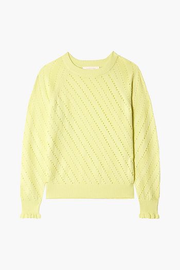 SEE BY CHLOÉ Pointelle-knit cotton and alpaca-blend sweater
