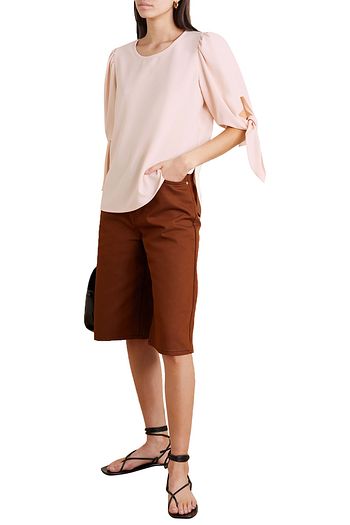 SEE BY CHLOÉ Tie-detailed crepe blouse