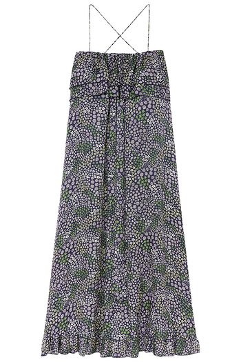 SEE BY CHLOÉ Ruffled floral-print satin-twill maxi dress