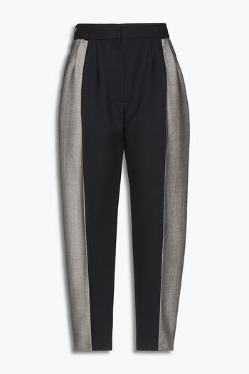 ALEXANDER MCQUEEN Cropped Karottenhose aus Crêpe aus einer Woll-Mohairmischung mit Einsätzen