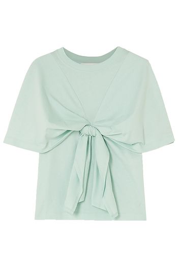 SEE BY CHLOÉ Bow-detailed cotton-jersey T-shirt